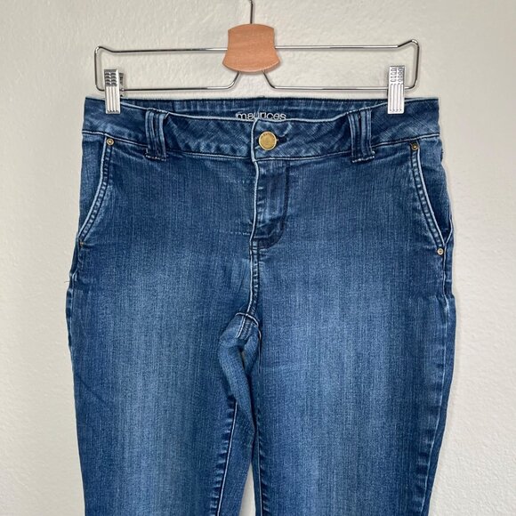 Maurices Womens Bootcut Midrise Dark Wash Blue Denim Jeans Size 8L - Picture 6 of 12